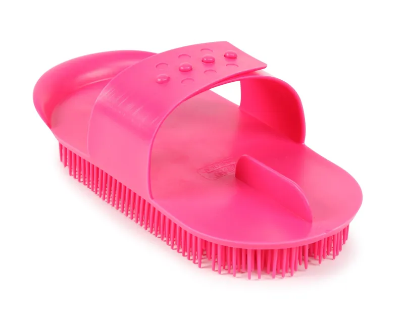 Shires Plastic One Size Curry Comb Baby Pink