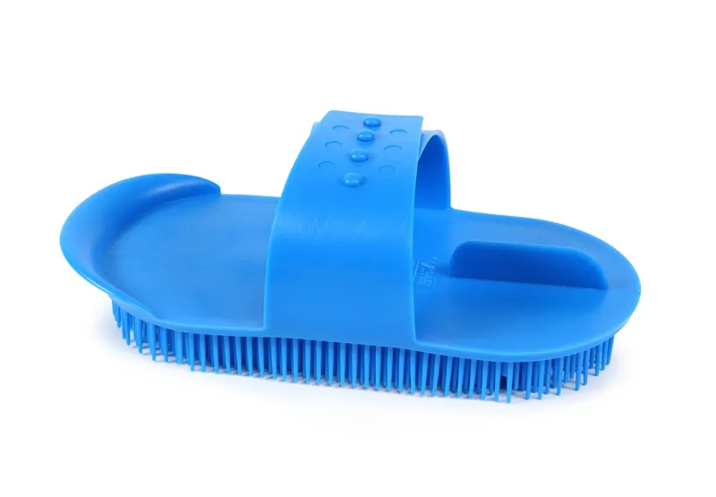 Shires Plastic One Size Curry Comb Blue-2