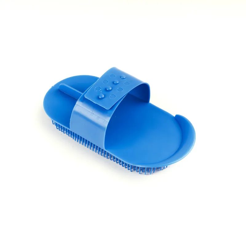 Shires Plastic One Size Curry Comb Blue