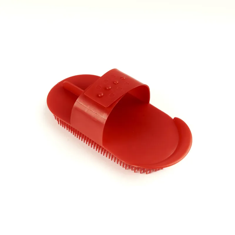 Shires Plastic One Size Curry Comb Red