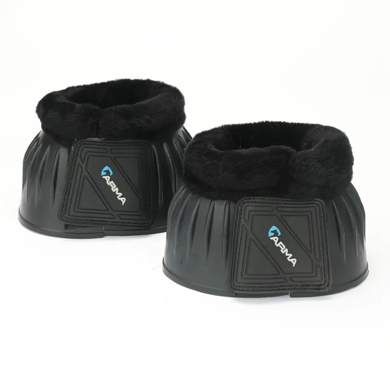 Arma Black Fleece Over Reach Boots Black