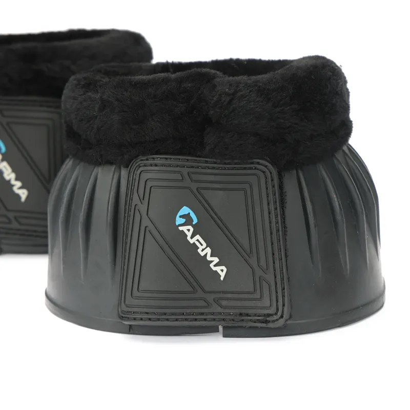 Arma Black Fleece Over Reach Boots Black-1