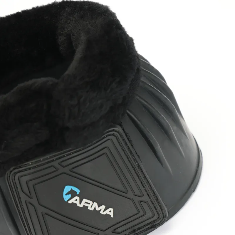 Arma Black Fleece Over Reach Boots Black-2