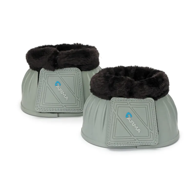 Arma Black Fleece Over Reach Boots Grey