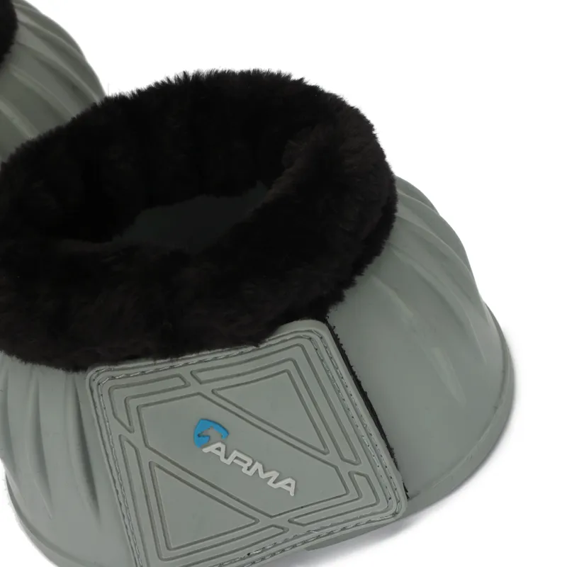 Arma Black Fleece Over Reach Boots Grey-2