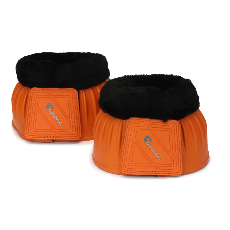 Arma Black Fleece Over Reach Boots Orange
