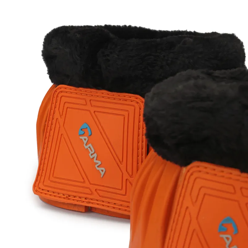 Arma Black Fleece Over Reach Boots Orange-2