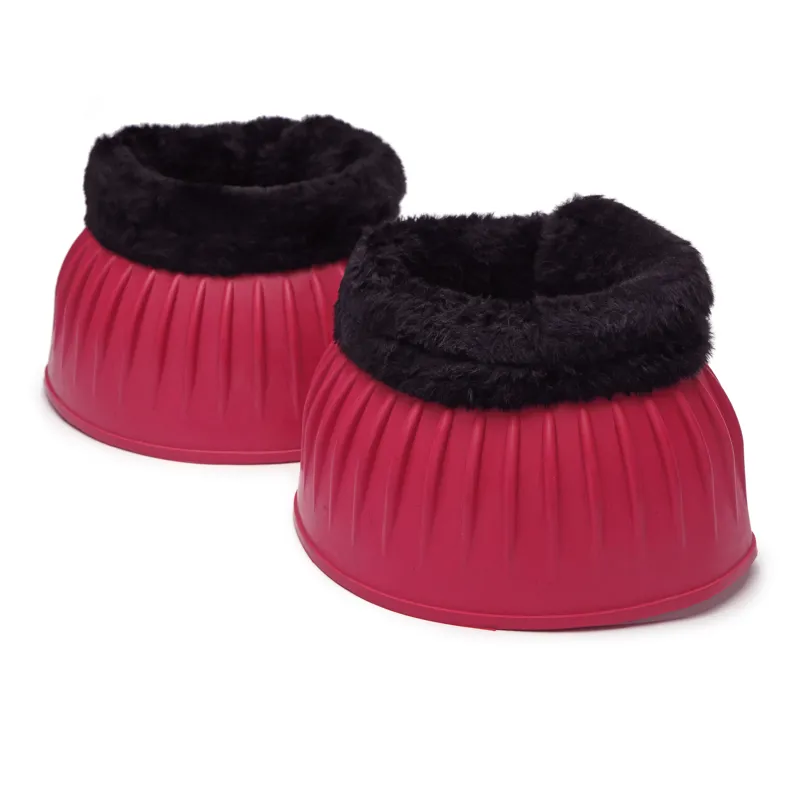 Arma Black Fleece Over Reach Boots Pink-1