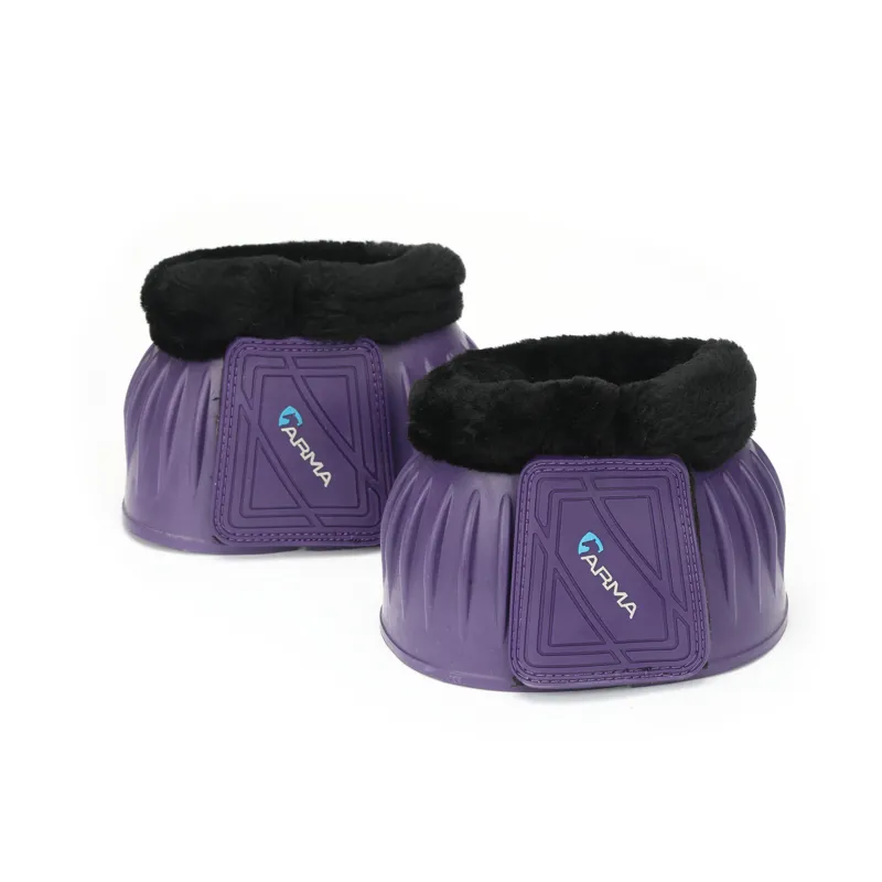 Arma Black Fleece Over Reach Boots Purple