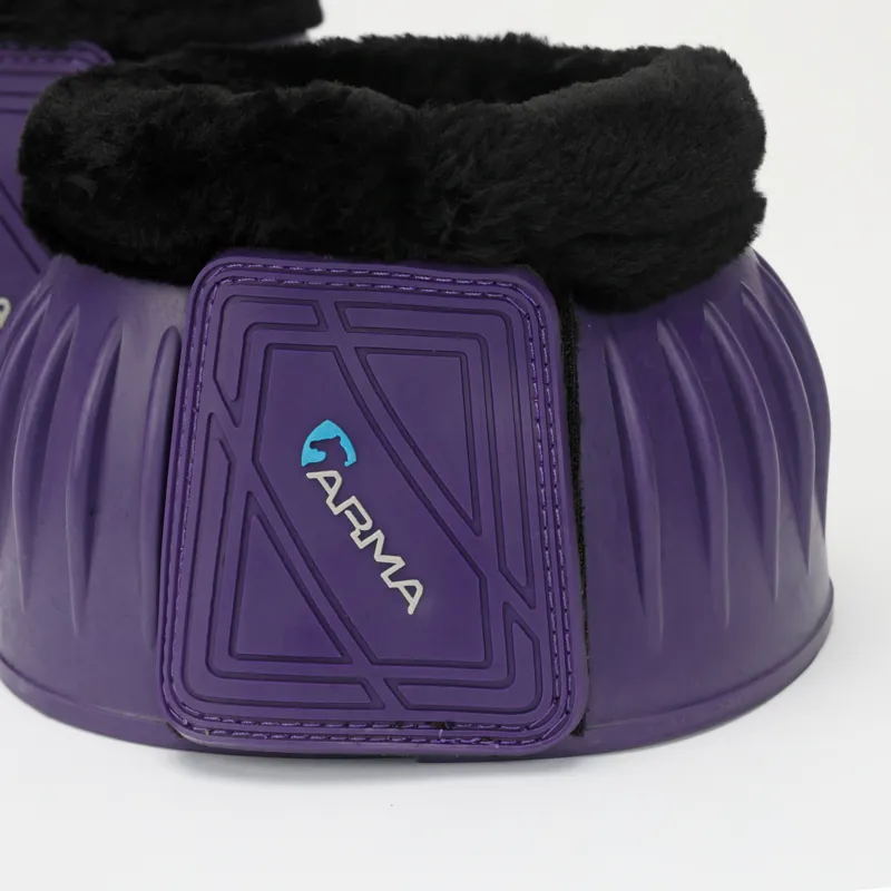 Arma Black Fleece Over Reach Boots Purple-2