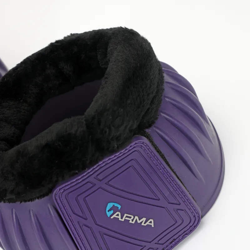 Arma Black Fleece Over Reach Boots Purple-3