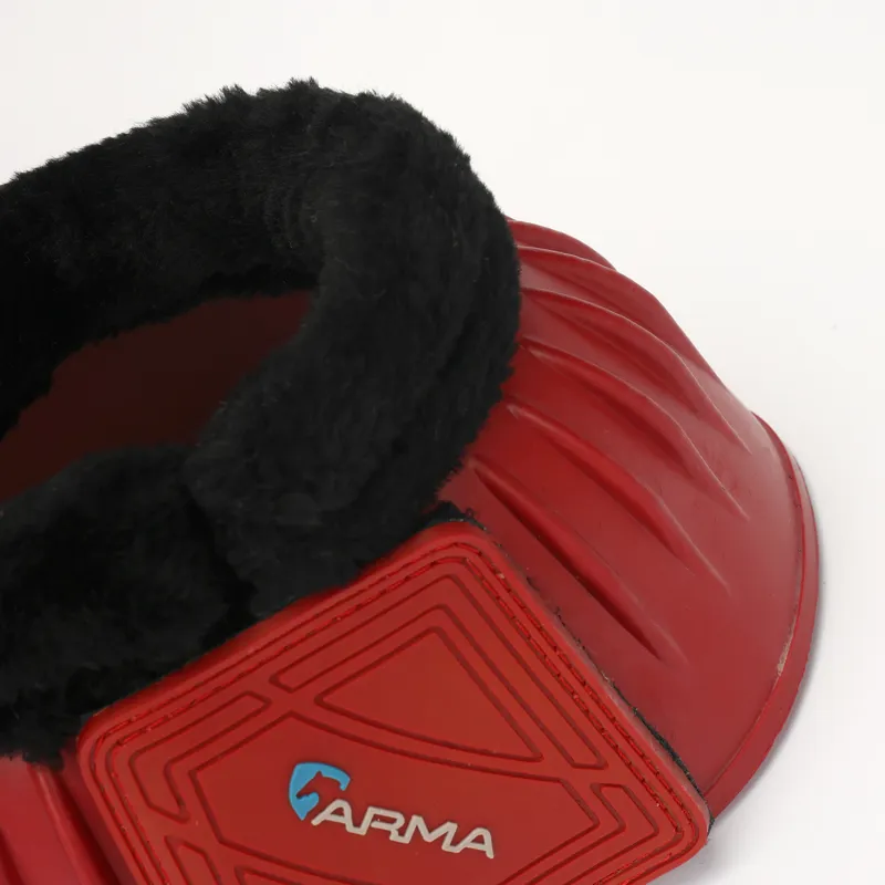 Arma Black Fleece Over Reach Boots Red-2