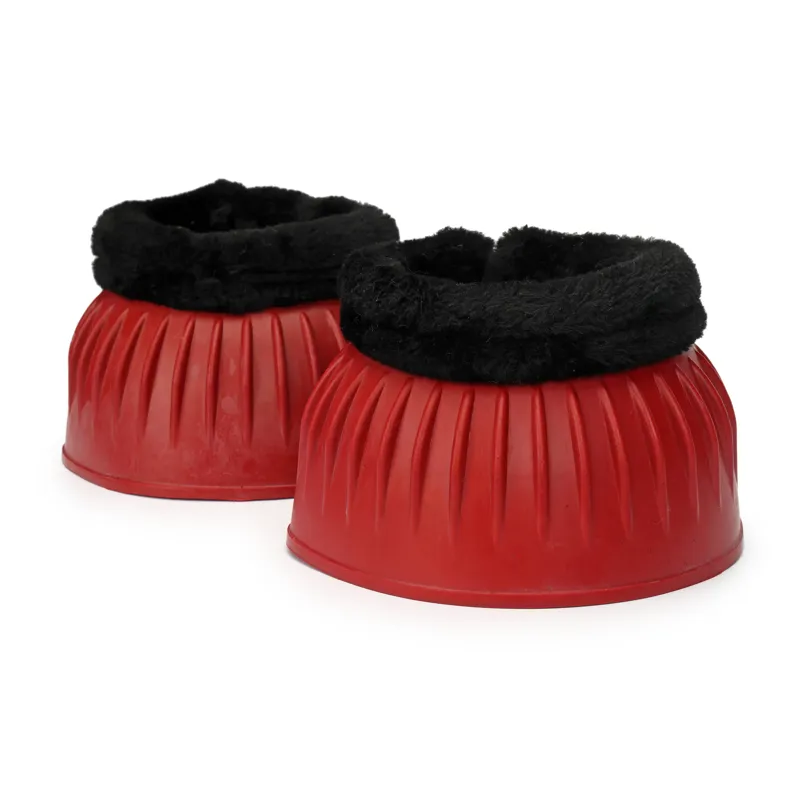 Arma Black Fleece Over Reach Boots Red-1