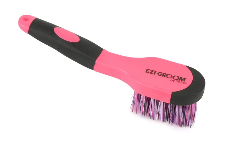 Ezi-Groom Grip Bucket Brush Bright Pink One Size