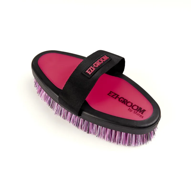 Ezi-Groom Grip Body Brush Bright Pink Large
