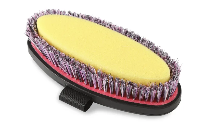 Ezi-Groom Grip Body Wash Brush Bright Pink Large-1