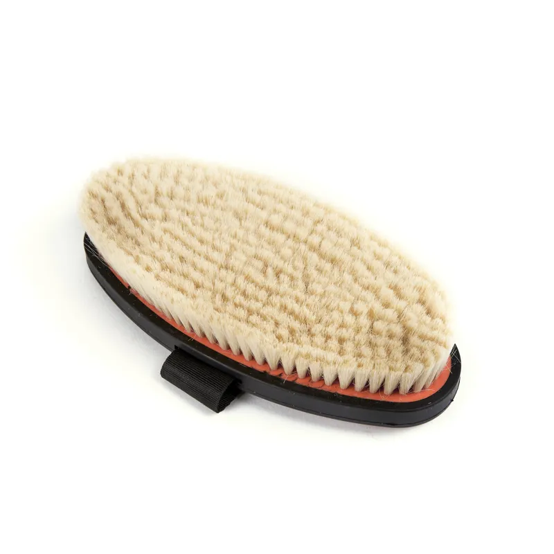 Ezi-Groom Grip Body Brush With Goat Hair Orange Large-1
