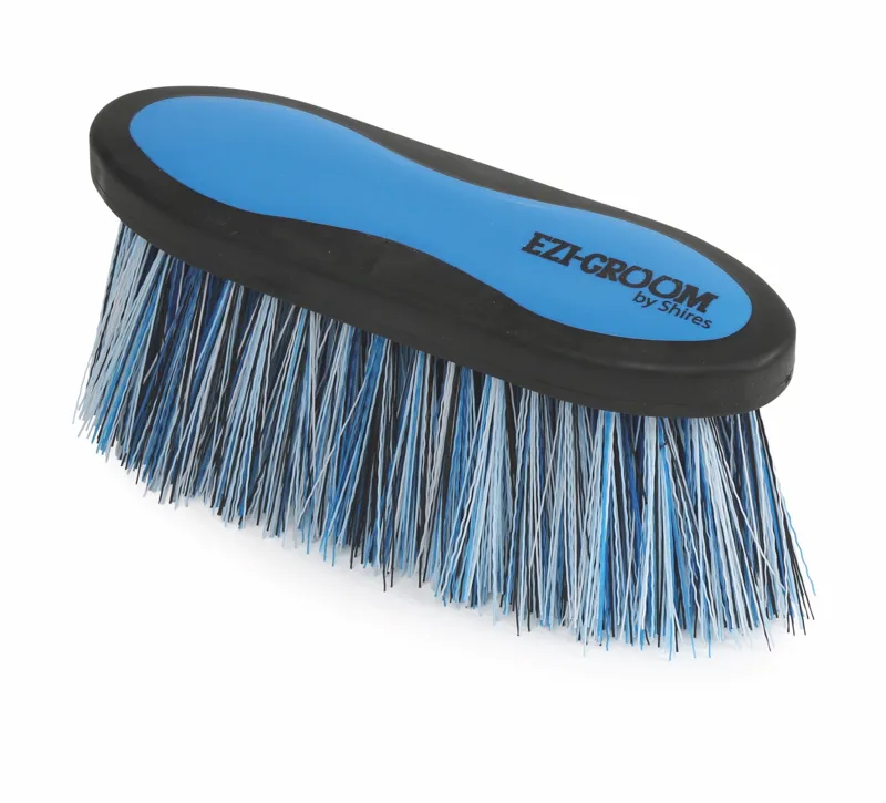 Ezi-Groom Grip Large Long Bristle Dandy Brush Blue