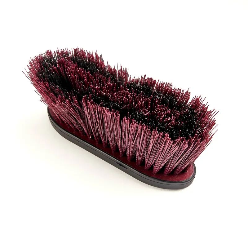 Ezi-Groom Grip Long Bristle Large Dandy Brush Burgundy-1