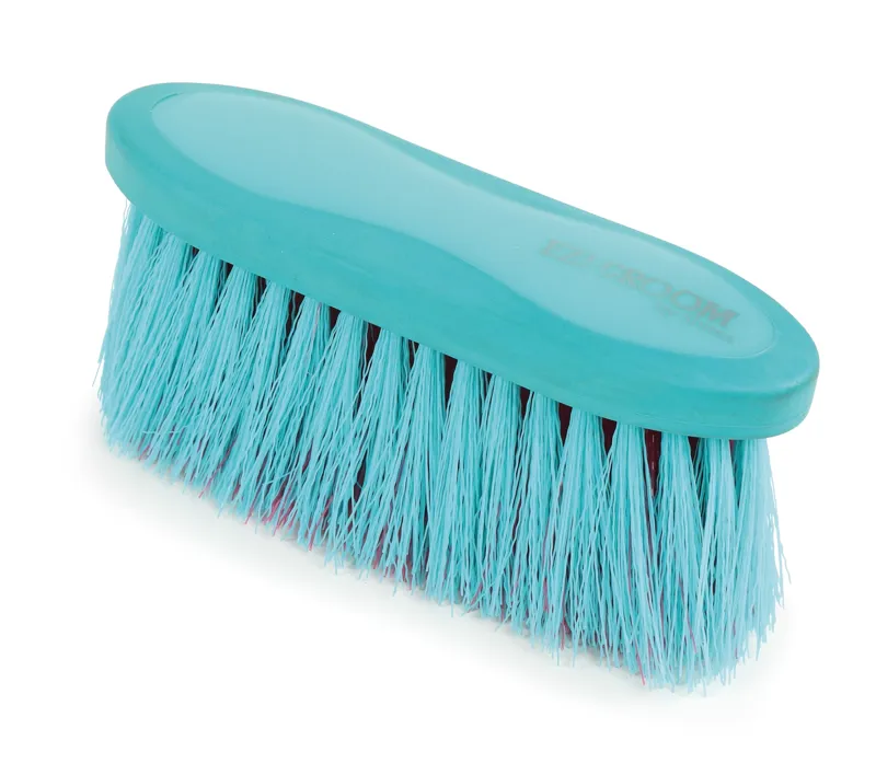 Ezi-Groom Grip Large Long Bristle Dandy Brush Sea Green