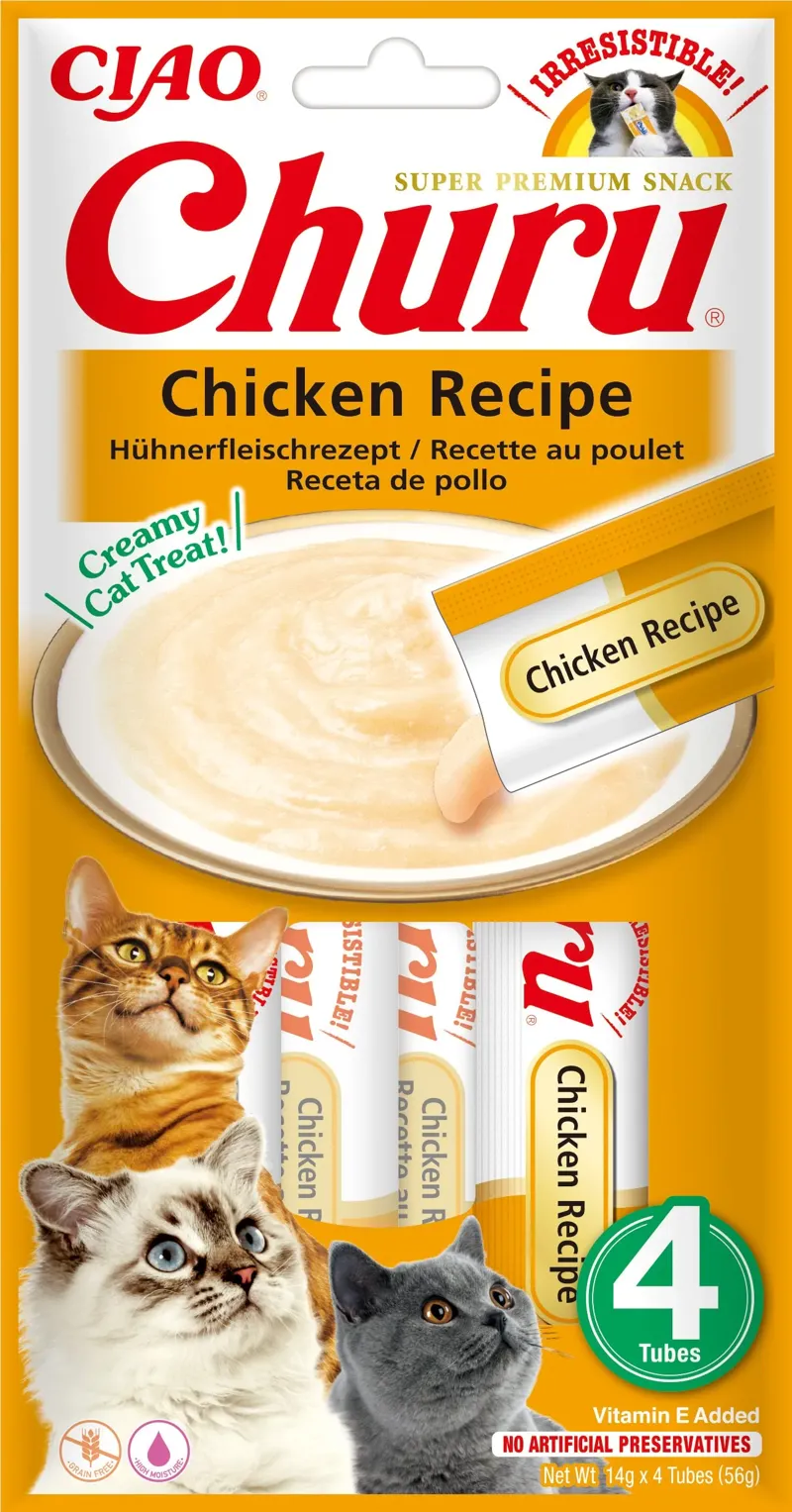 Churu Creamy Cat Treat Chicken 4 Pk 