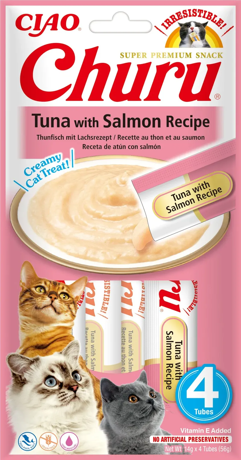 Churu Creamy Cat Treat Tuna with Salmon 4Pk 