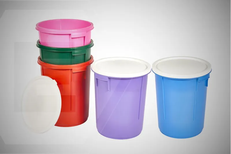 Earlswood Pet Feed Container and Lid 28 Litre in Pink Purple and Blue