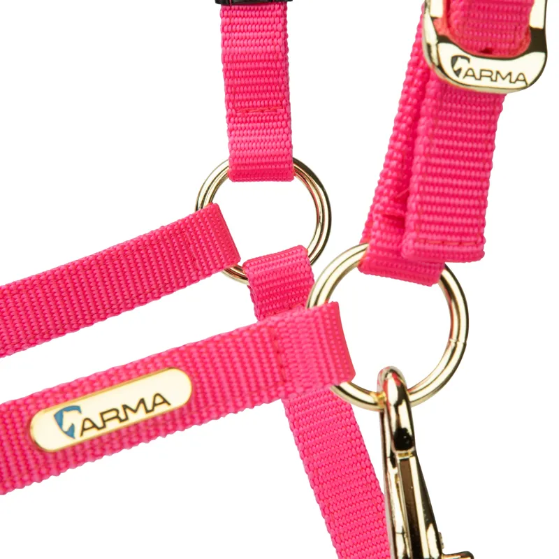  ARMA Topaz Nylon Headcollar Pink-2