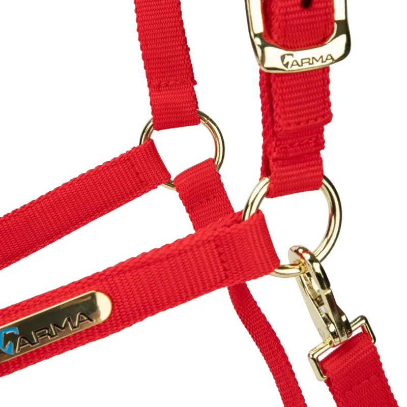  ARMA Topaz Nylon Headcollar Red-3