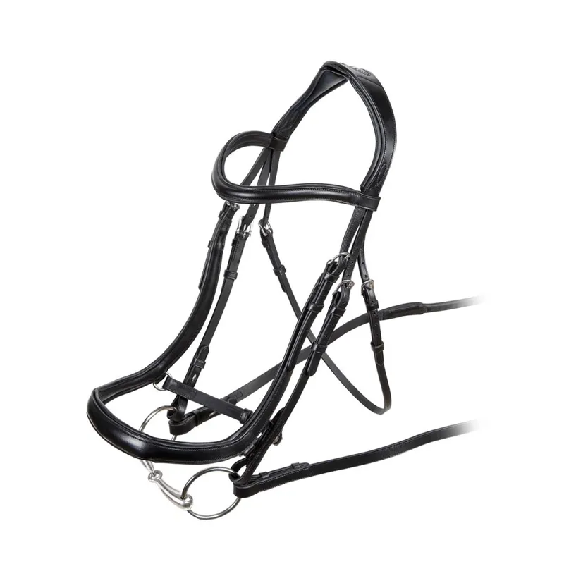 Velociti Ergonomic Cavesson Bridle Black-1