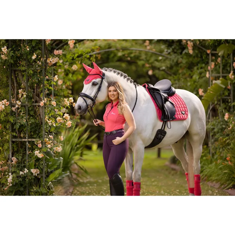 LeMieux Loire Classic Satin Dressage Square Papaya-1