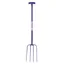 Red Gorilla 4 Prong Manure Fork with T Handle Purple