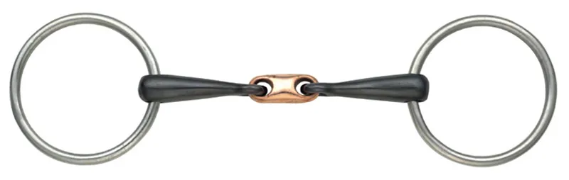 Copper Lozenge Sweet Iron Snaffle BLACK SWEET IRON