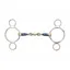Blue Sweet Iron Two Ring Gag With Lozenge