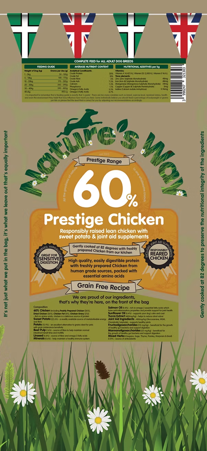 Natures Way Prestige Grain Free Kibble 60% Chicken 10kg