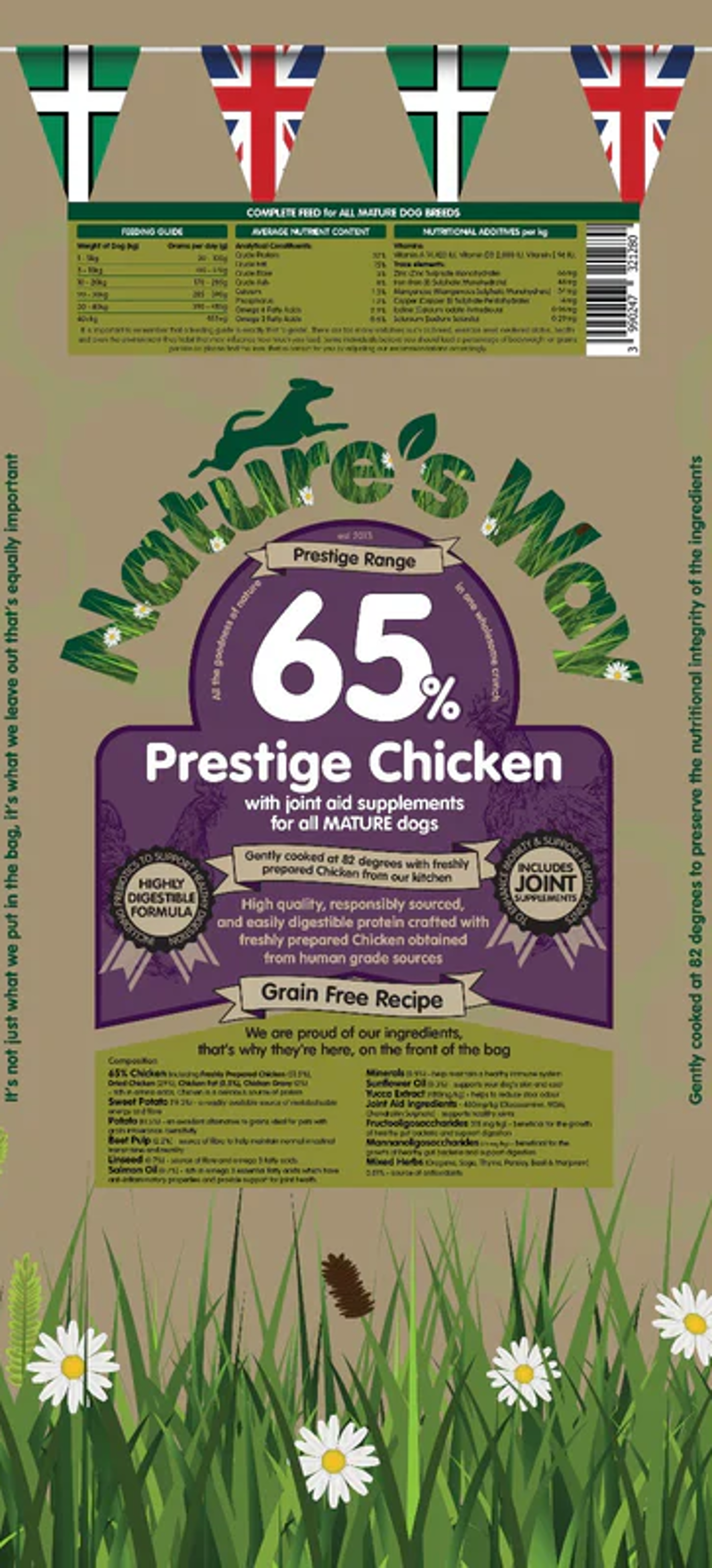  Natures Way Prestige Grain Free Mature 65% Chicken Kibble