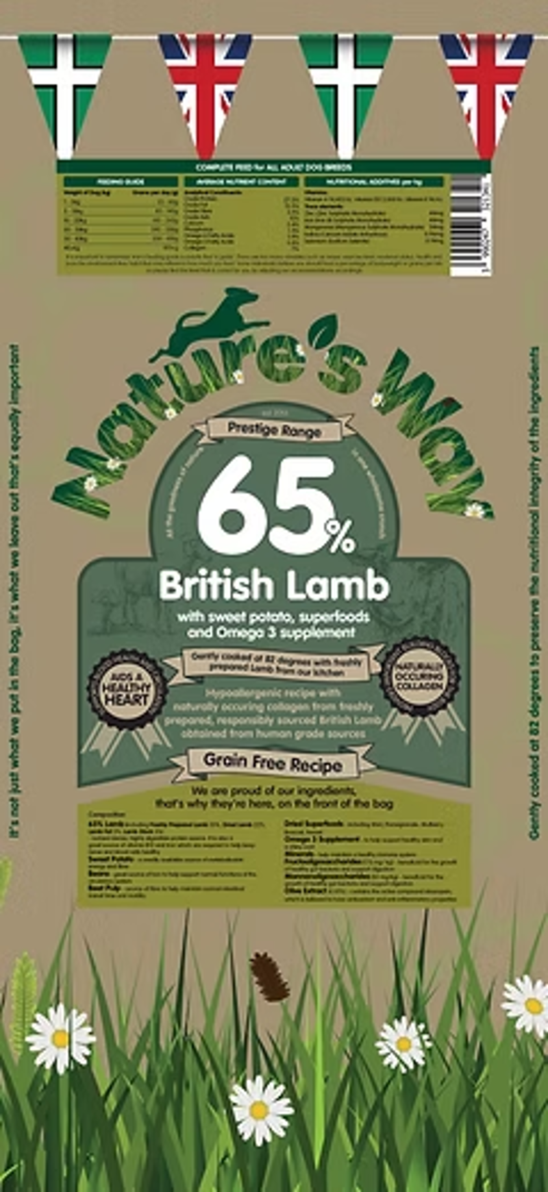  Natures Way Prestige Grain Free Kibble 65% Lamb 10kg