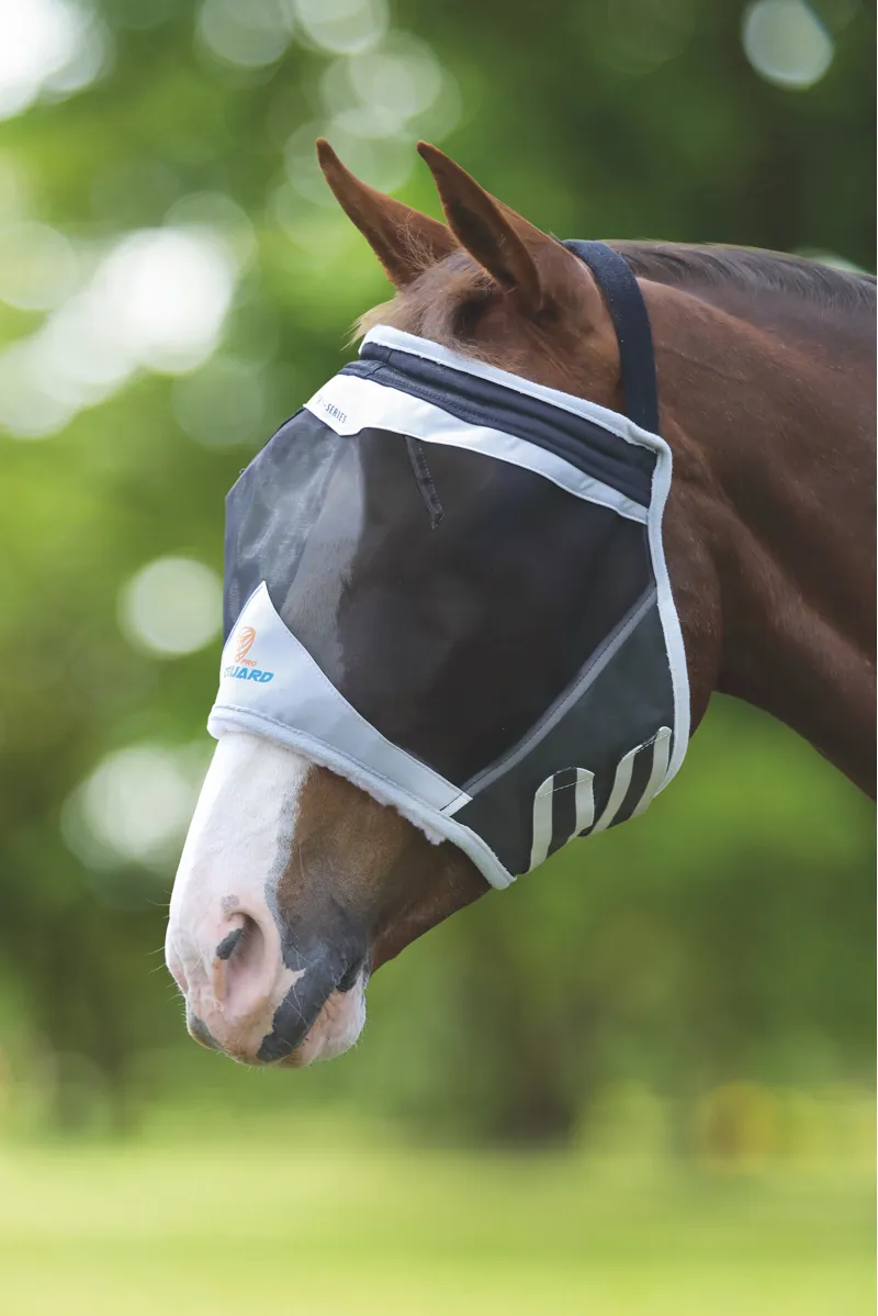 FlyGuard Pro Fine Mesh Earless Fly Mask Black
