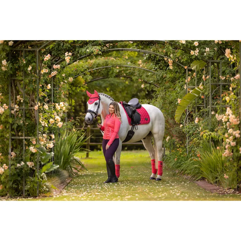 LeMieux Loire Classic Satin Dressage Square Papaya-2