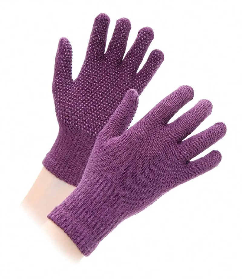 Shires Adults One Size Suregrip Gloves In Purple