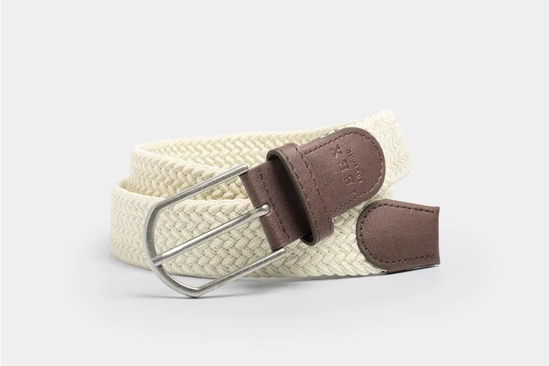 Ibex Of England Repreve Stretch Woven Belt Beige