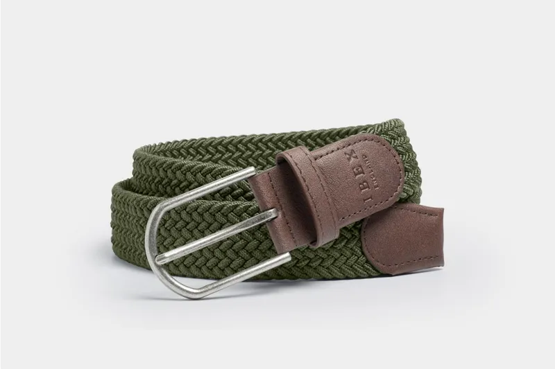 Ibex Of England Repreve Stretch Woven Belt Khaki