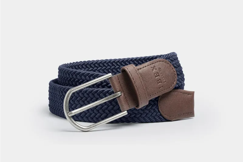 Ibex Of England Repreve Stretch Woven Belt Navy