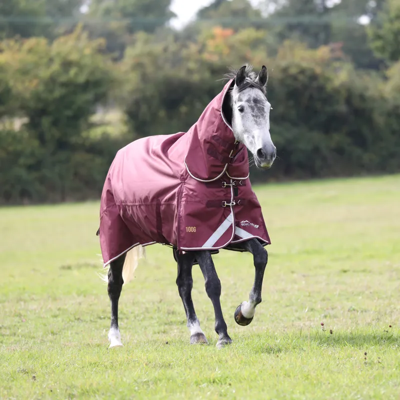 Highlander Plus 100 Combo Turnout Rug Maroon