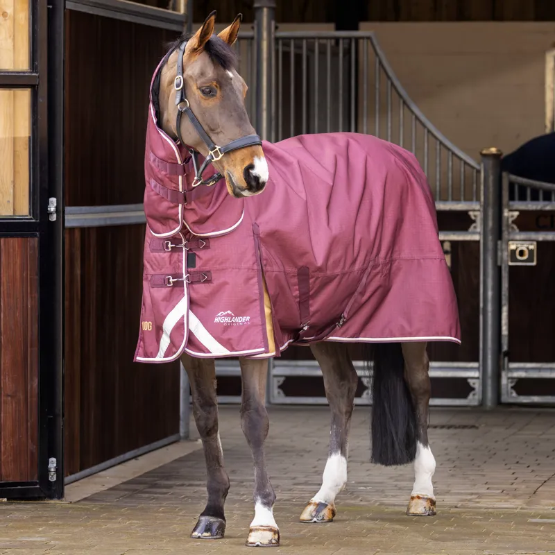 Highlander Plus 100 Combo Turnout Rug Maroon-5