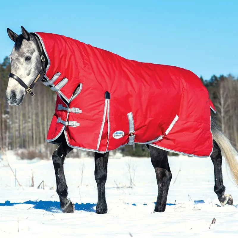 Weatherbeeta Classic Combo Heavy 300g Turnout Rug Red/Silver-1