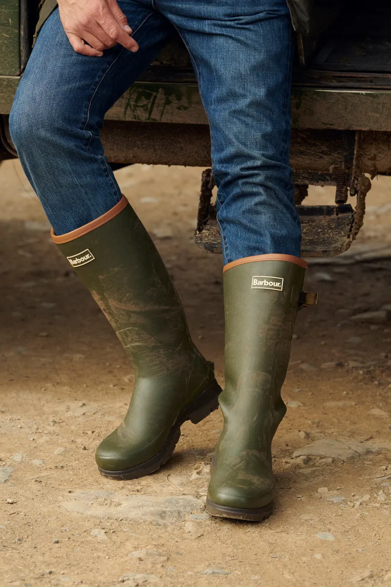 Barbour Mens Tempest Wellington Boot Green-5