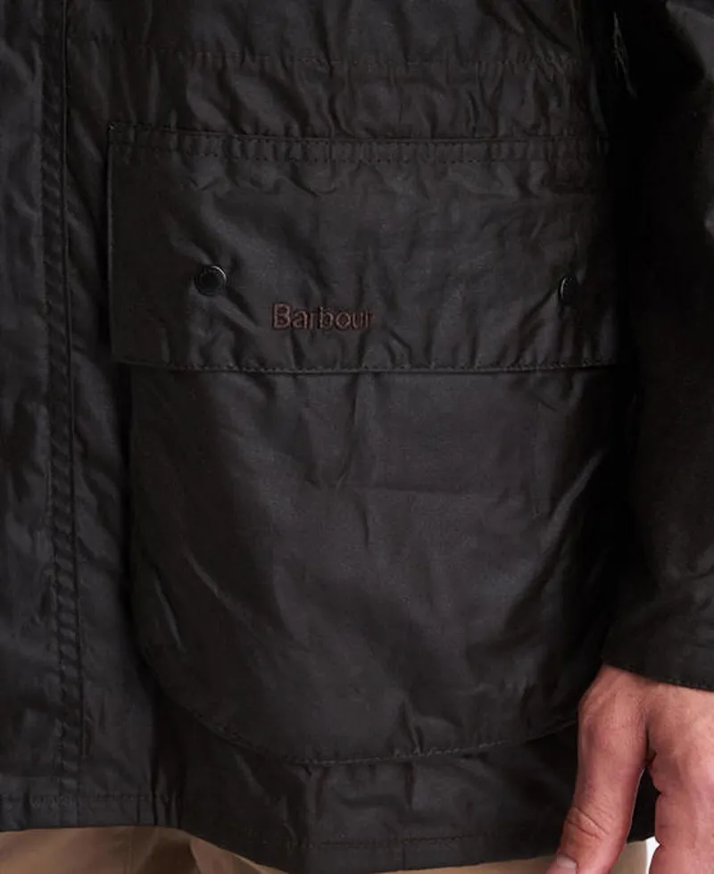 Barbour Men's Classic Durham Wax Jacket Olive-3