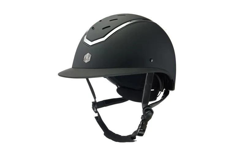 Charles Owen Kylo Black Matte/Silver Wide Peak