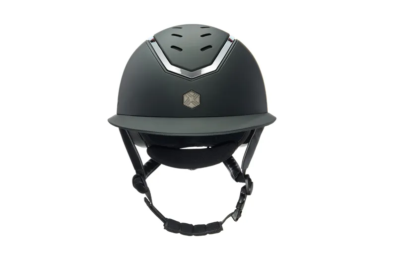 Charles Owen Kylo Black Matte/Silver Wide Peak-1